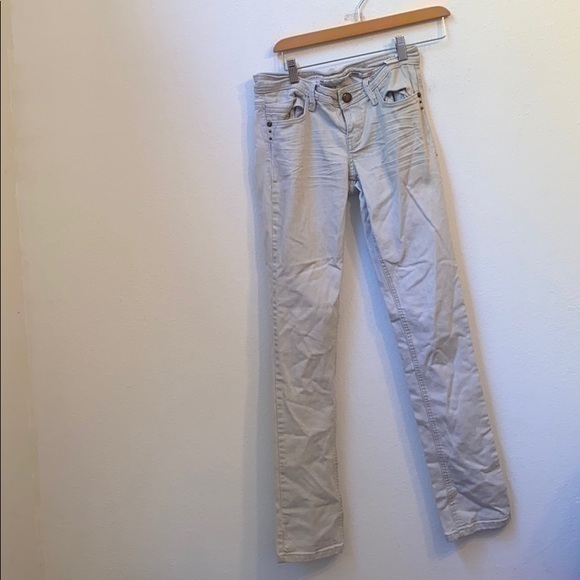 H & G Size 5 White & Grey Straight Leg Jeans - Picture 1 of 4